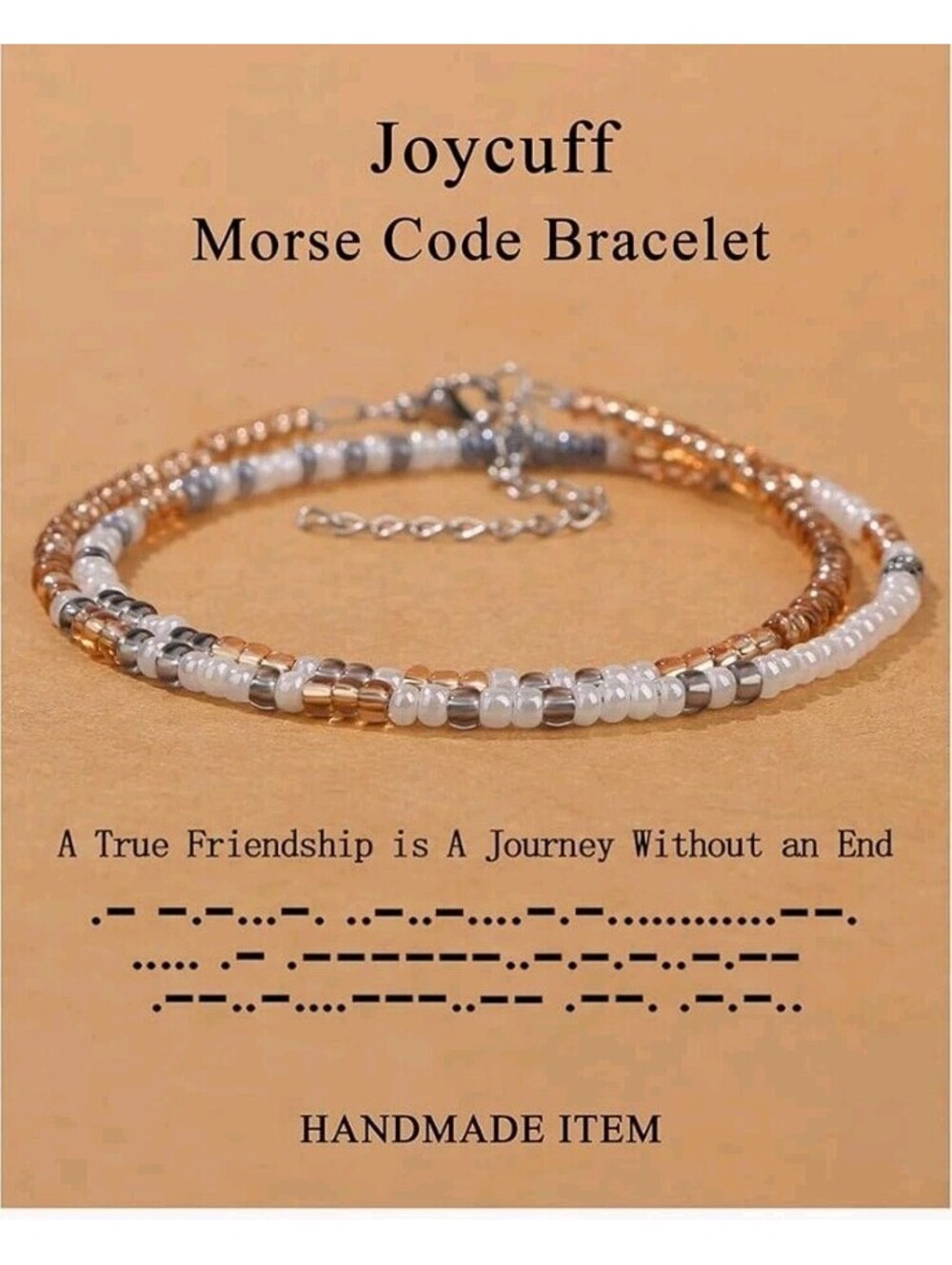 Morse Code Bracelets for Women, Inspirational Beads Bracelets.. True Friends....